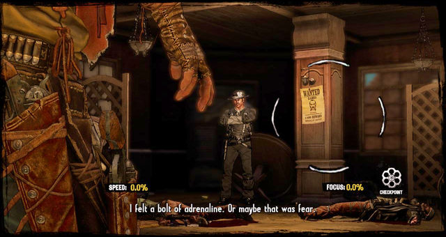 Dodge to avoid getting shot - Episode 6 - Be Quick or Be Dead - Walkthrough - Call of Juarez: Gunslinger - Game Guide and Walkthrough