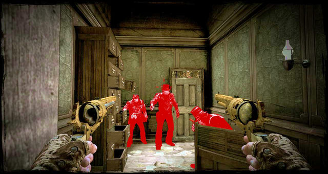 The second slow-motion room - Episode 8 - They Call Me Bounty Hunter - Walkthrough - Call of Juarez: Gunslinger - Game Guide and Walkthrough