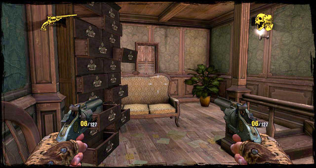 Upstairs rooms with bandits all around - Episode 8 - They Call Me Bounty Hunter - Walkthrough - Call of Juarez: Gunslinger - Game Guide and Walkthrough