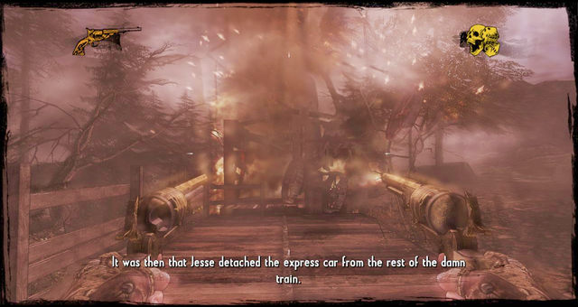 Jesse James have just blown up the engine and you're going to duel him in no time - Episode 12 - Death Rides a Steel Stallion - Walkthrough - Call of Juarez: Gunslinger - Game Guide and Walkthrough