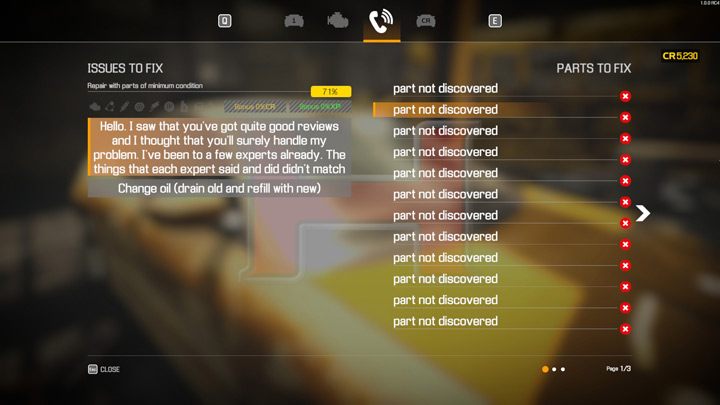 On normal difficulty and higher, the commissions in Car Mechanic Simulator 2021 often don't show you all parts that need replacement and are required to cash in the reward - Undetected parts - what to do, how to find? - FAQ - Car Mechanic Simulator 2021 Guide