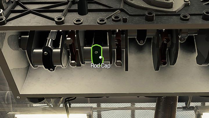 Another elements that can be troublesome to locate are rod caps and crankshaft bearing caps, found on the bottom of an engine after removing the oil pan - Undetected parts - what to do, how to find? - FAQ - Car Mechanic Simulator 2021 Guide