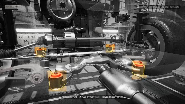 Four bushings are located in the front suspension crossmember - Rubber bushing - where to find? - FAQ - Car Mechanic Simulator 2021 Guide