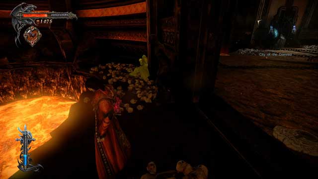 Soldier Diary hidden behind the wall. - Mission 2 - The Three Gorgons - The Main Campaign - walkthrough - Castlevania: Lords of Shadow 2 - Game Guide and Walkthrough