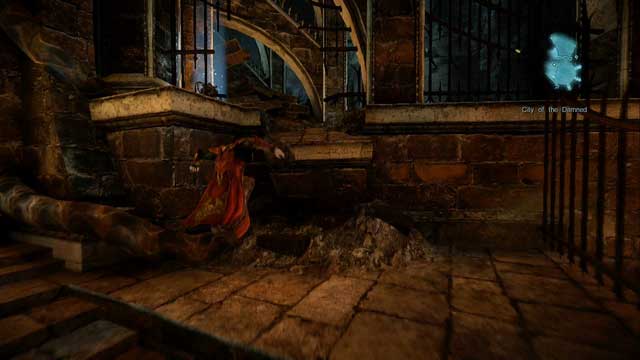 Standing at the gate you just opened, you can see a Pain Box in the distance. - Mission 2 - The Three Gorgons - The Main Campaign - walkthrough - Castlevania: Lords of Shadow 2 - Game Guide and Walkthrough