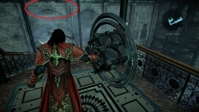 Pain Box containing a Life Gem - in the distance you can see a wall, which you must climb to get to a Pile of Sacrifice. - Mission 6 - The Antidote II - The Main Campaign - walkthrough - Castlevania: Lords of Shadow 2 - Game Guide and Walkthrough