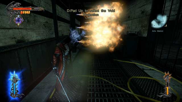 Flames are blocking the way - Void Projections will deal with this problem with ease. - Mission 8 - The Hooded Man - The Main Campaign - walkthrough - Castlevania: Lords of Shadow 2 - Game Guide and Walkthrough