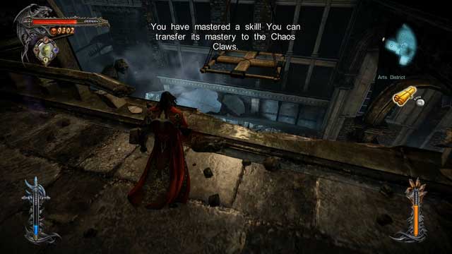 Jump down to land on a ledge with a hidden Memorial on it. - Mission 8 - The Hooded Man - The Main Campaign - walkthrough - Castlevania: Lords of Shadow 2 - Game Guide and Walkthrough