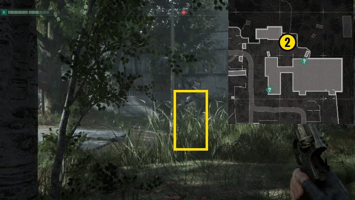 There are tall bushes near the buildings, so youll have no trouble sneaking in - Chernobylite: Hardware for Real Man - walkthrough - Sashko and Tarakan Questline - Chernobylite Guide