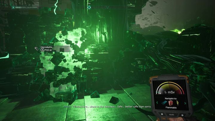 When you reach chernobylite, interact with it to trigger a cut-scene - Chernobylite: Prologue, The Power Plant - walkthrough - Main missions - Chernobylite Guide