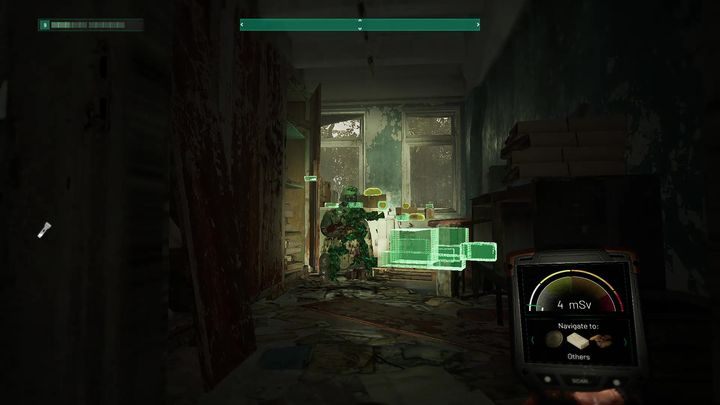 The contents of the drop are in one of the rooms on the second floor of the building - Chernobylite: Case with goods dropped on Pripyat - walkthrough - Main missions - Chernobylite Guide