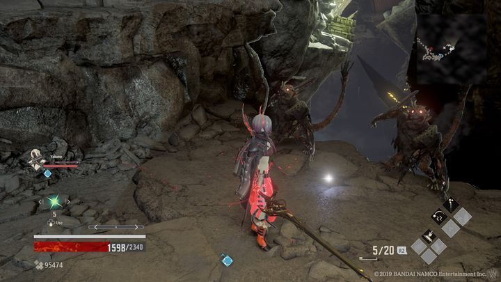 Pick up the Condensed Loss Shard (M), but watch out for enemies who can jump out when you approach the item - Provisional Government Outskirts | Code Vein Walkthrough - Area K-11 - Code Vein Guide