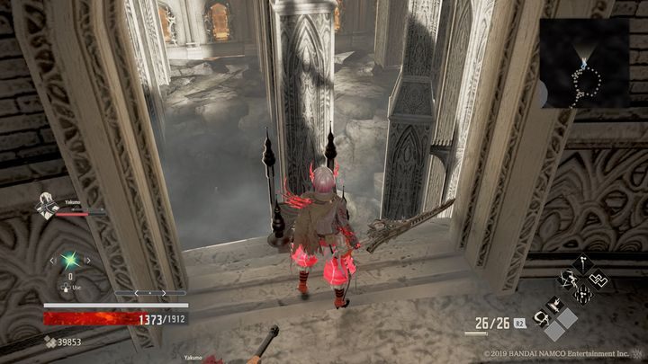 Move down, continue until you find more ladders - Cathedral Perimeter | Code Vein Walkthrough - Area F-15 - Code Vein Guide