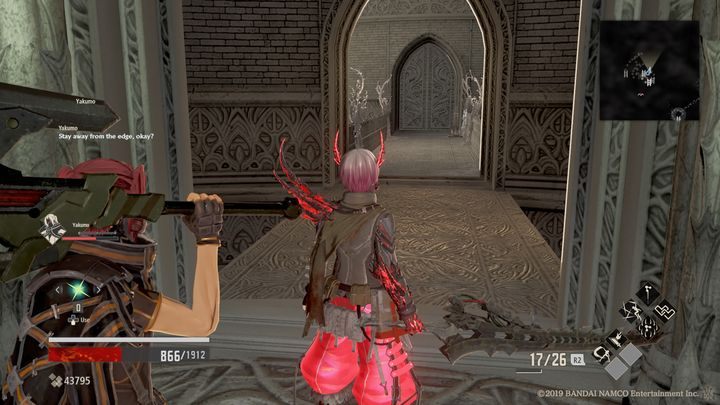 Going further, you will see a closed door in front of you, pull the levers and enter the newly opened room - Cathedral Perimeter | Code Vein Walkthrough - Area F-15 - Code Vein Guide
