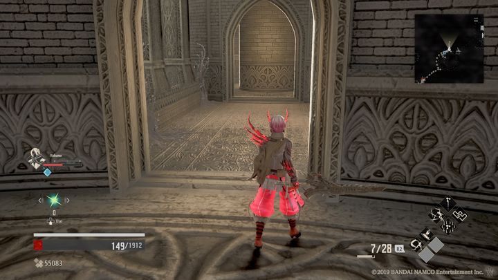 On the left side you will find a road that leads to a mini-room - Cathedral Perimeter | Code Vein Walkthrough - Area F-15 - Code Vein Guide