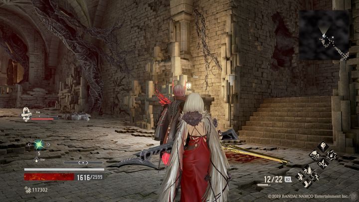 On the right, there are stairs leading to Inhibit Vaccine (x2) - Provisional Government Center | Code Vein Walkthrough - Area J-11 and endings - Code Vein Guide