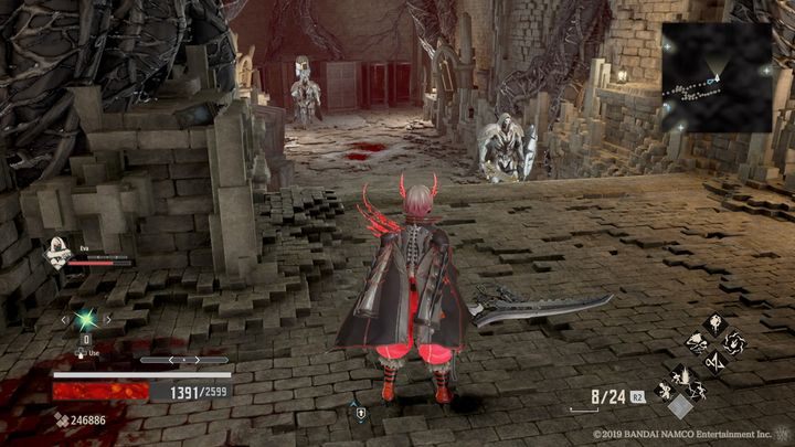 There, you will encounter soldiers armed with a shield and a hammer - Provisional Government Center | Code Vein Walkthrough - Area J-11 and endings - Code Vein Guide