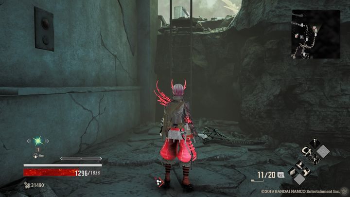 To the right of the previous opponent there is a narrow passageway, which is guarded by two dogs - Military Storehouse | Code Vein Walkthrough - Memories of... - Code Vein Guide