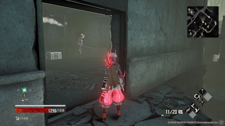 In the warehouse defeat an opponent with Rotten Mistle on his head to update the map - Military Storehouse | Code Vein Walkthrough - Memories of... - Code Vein Guide