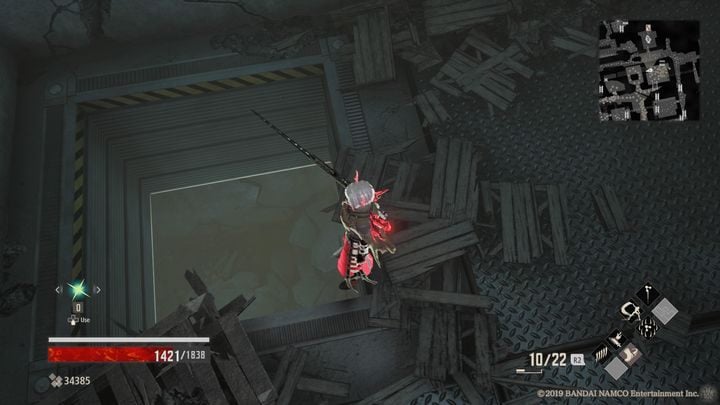 Destroy wooden boxes and go down below - Military Storehouse | Code Vein Walkthrough - Memories of... - Code Vein Guide