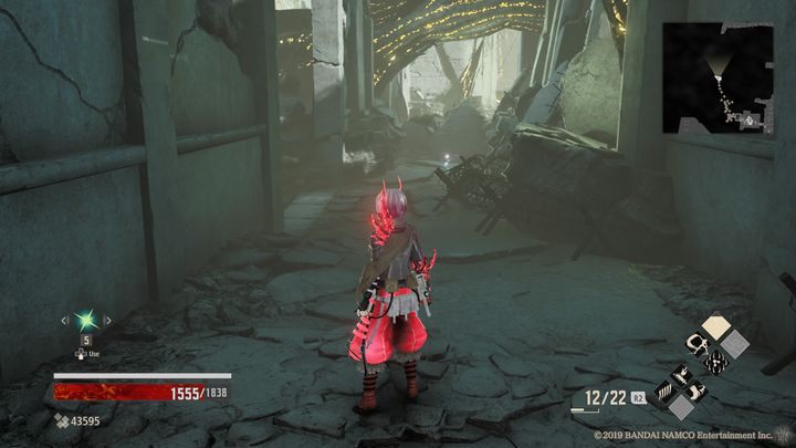 In front of you there is a Blood Barrier Tonic (x3) to pick up - Military Storehouse | Code Vein Walkthrough - Memories of... - Code Vein Guide