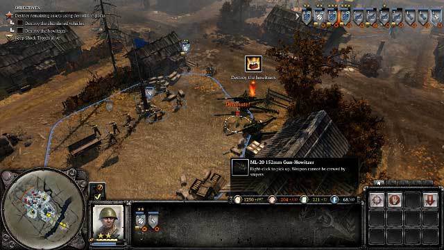 You need to set explosives to the heavy equipment - Mission 02 - Scorched Earth - The Campaign Mode - Company of Heroes 2 - Game Guide and Walkthrough