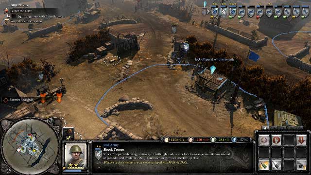 Near the HQ, there are flamethrowers - Mission 02 - Scorched Earth - The Campaign Mode - Company of Heroes 2 - Game Guide and Walkthrough