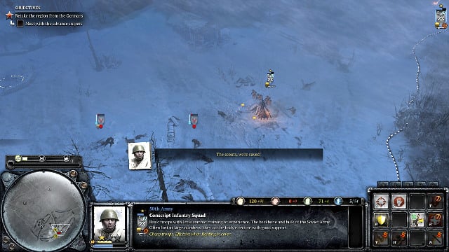 After you get there, you will be ambushed by the Krauts - Mission 04 - The Miraculous Winter - The Campaign Mode - Company of Heroes 2 - Game Guide and Walkthrough