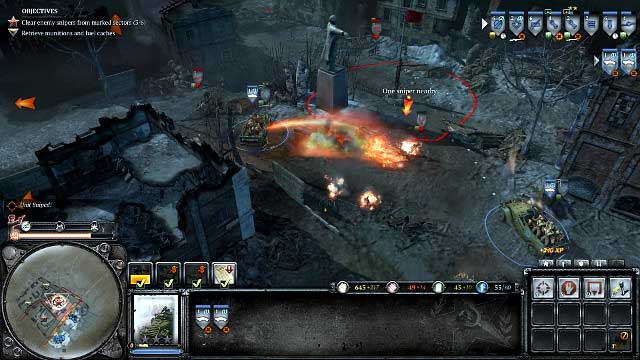 Remember to burn up the cannon team in the first place - Mission 06 - Stalingrad Aftermath - The Campaign Mode - Company of Heroes 2 - Game Guide and Walkthrough