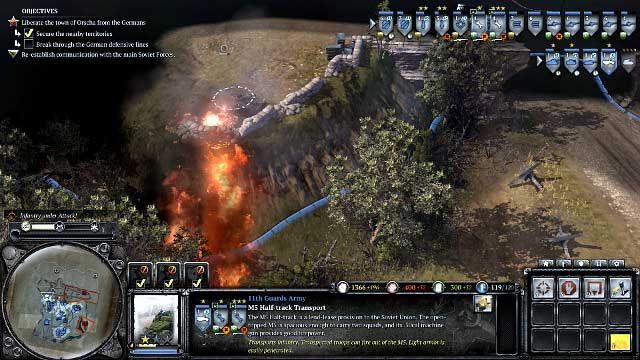 Before you launch the attack, use the M5 to get rid of the HMGs - Mission 09 - Radio Silence - The Campaign Mode - Company of Heroes 2 - Game Guide and Walkthrough