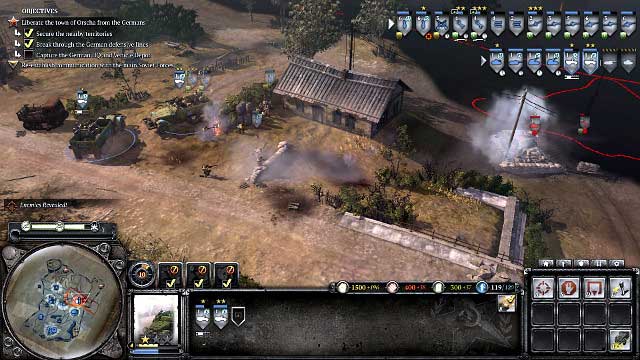 Dispatch mortars and the M5 for support to the East, to the second defense line - Mission 09 - Radio Silence - The Campaign Mode - Company of Heroes 2 - Game Guide and Walkthrough