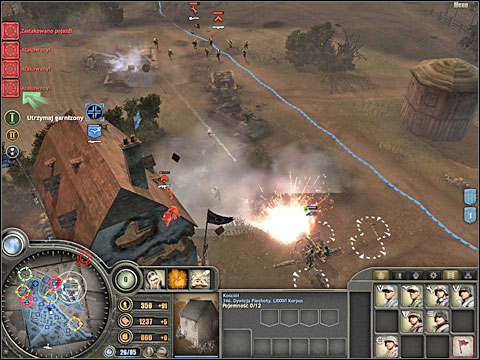 At some moment, the German command will aid you with some tanks (including a great Panther), assault troops, sappers and an armoured transporter - they reinforcement will enter the map from south - Campaign