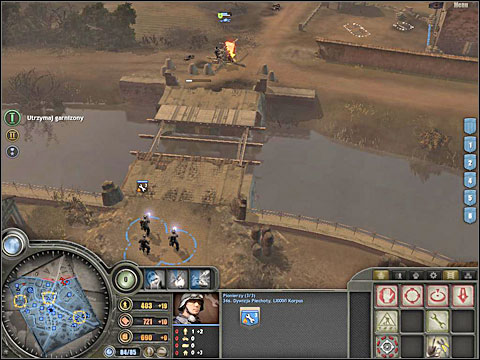 While taking over the garrisons on the north shore, I would recommend the Luftlande equipped with panzerschrecks, they can not only build the 88mm cannons (a great weapon against the enemy tanks that are your main enemy in this mission) but also take over garrisons, repair guns and vehicles and fina - Campaign