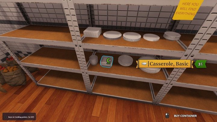 One of the best auxiliary containers in the game. - Containers in Cooking Simulator - Abilities and skills (unlocks) - Cooking Simulator Guide