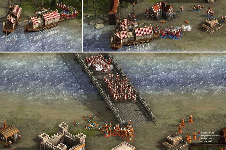 Use the transport ships to easily conquer the fortress. - Disrupting Enemy Schemes | Generalissmus Campaign - Generalissmus Campaign - Cossacks 3 Game Guide