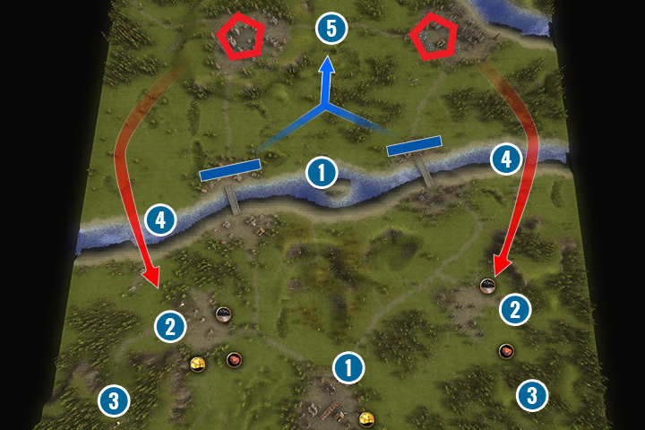 Before you attack the cities guard river crosses against enemy raids. - Creation of New Pattern Army | Roundheads versus Cavaliers Campaign - Roundheads versus Cavaliers Campaign - Cossacks 3 Game Guide