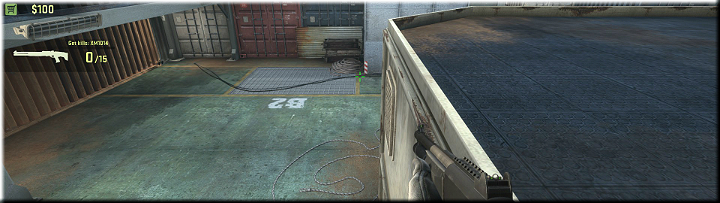 Climbing the stairs leads you to a low balcony that can also serve as a vantage point - Mission 2 Shipped Up Close and Personal - Missions - CS GO Game Guide