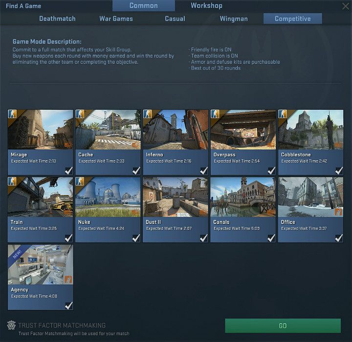 counter strike go game modes