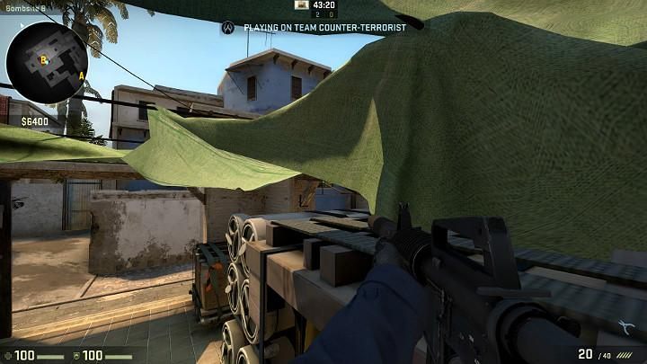 While at point B, you can jump onto the crates shown in the above screenshot and hide behind the cover, from where you can see windows that the opponent may appear in - Mirage | Tournament maps in CS GO - Tournament Maps in Counter Strike: Global Offensive - CS GO Game Guide