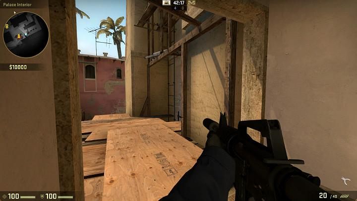 As you leave the palace, always pay attention to the ladder down and the corner on the right, behind which there may be an opponent hidden - Mirage | Tournament maps in CS GO - Tournament Maps in Counter Strike: Global Offensive - CS GO Game Guide