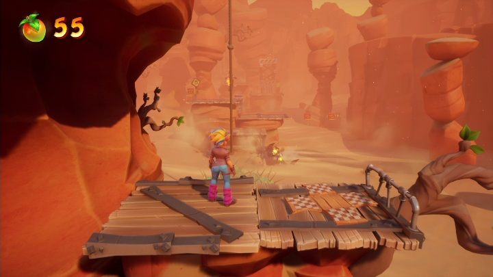 To get further you have to jump on a rope - Crash 4: Truck Stopped walkthrough - The Hazardous Wasted, 2084 - Crash 4 Guide, Walkthrough