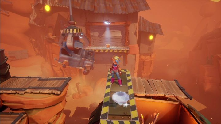 When you get to the top, you have to jump on the platform on the left - Crash 4: Truck Stopped walkthrough - The Hazardous Wasted, 2084 - Crash 4 Guide, Walkthrough