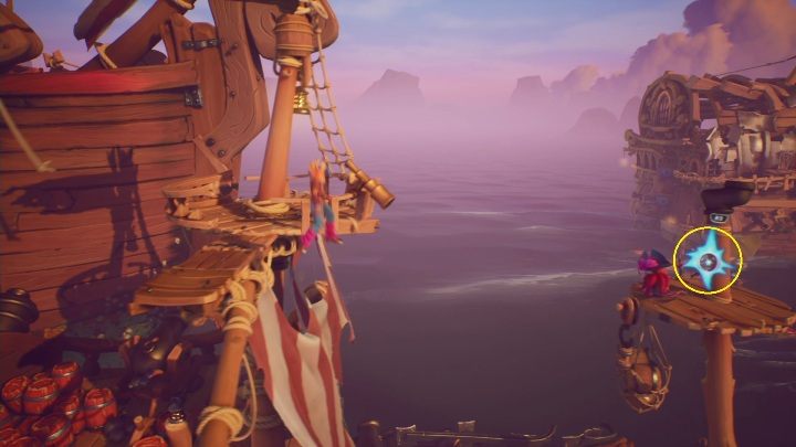 Continued hopping between the masts - Crash 4: Hook, Line and Sinker walkthrough - Salty Wharf, 1717 - Crash 4 Guide, Walkthrough