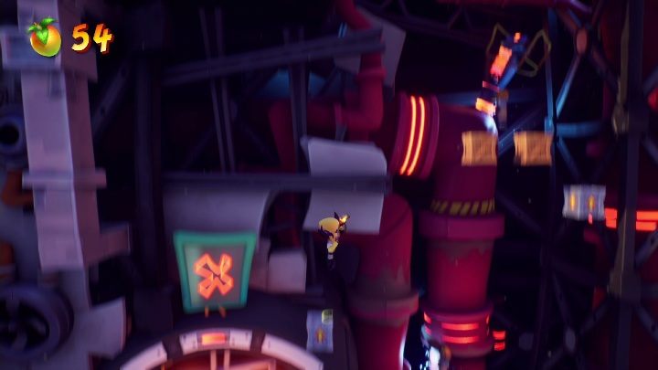 Take advantage of the breaking platforms to get to the top - Crash 4: The Crate Escape walkthrough - The Sn@xx Dimension, 3023 - Crash 4 Guide, Walkthrough