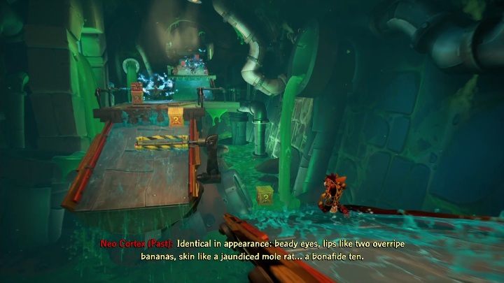You will complete a large part of this stage by walking through waterfalls - Crash 4: Nitro Processing walkthrough - Cortex Island - Crash 4 Guide, Walkthrough