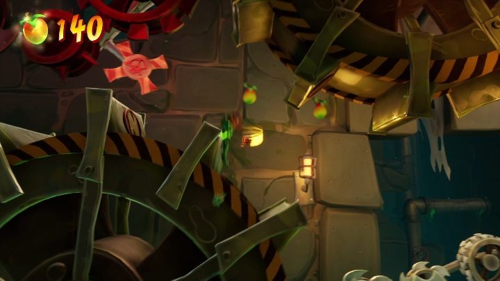 A further walk on the gears is exactly the same - Crash 4: Nitro Processing walkthrough - Cortex Island - Crash 4 Guide, Walkthrough