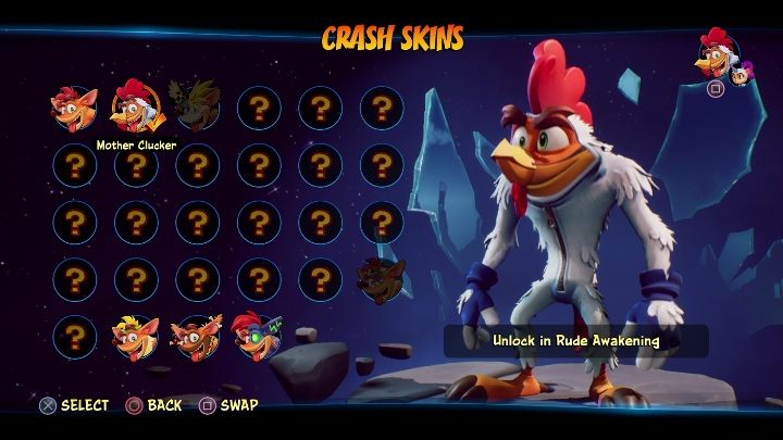 How to unlock: get 6 diamonds in the level Rude Awakening - Crash 4: Crash skins - how to unlock? - Heroes skins - Crash 4 Guide, Walkthrough