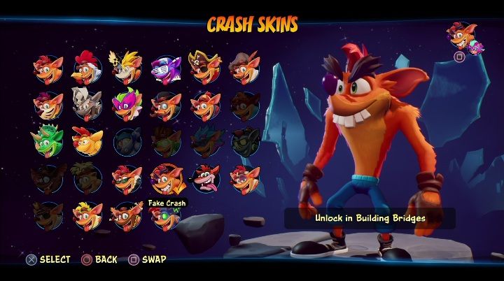 How to unlock: get 9 diamonds in the level Bright now - Crash 4: Crash skins - how to unlock? - Heroes skins - Crash 4 Guide, Walkthrough