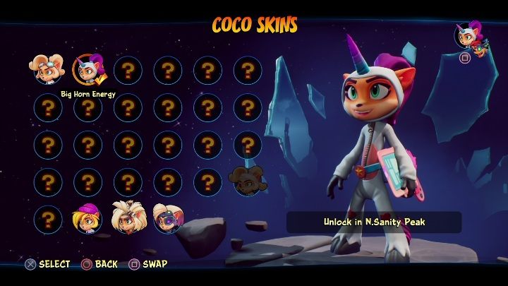 How to unlock: get 6 diamonds in N - Crash 4: Coco skins - list, how to unlock? - Heroes skins - Crash 4 Guide, Walkthrough