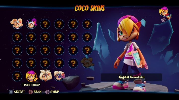 How to unlock: download the digital version - Crash 4: Coco skins - list, how to unlock? - Heroes skins - Crash 4 Guide, Walkthrough